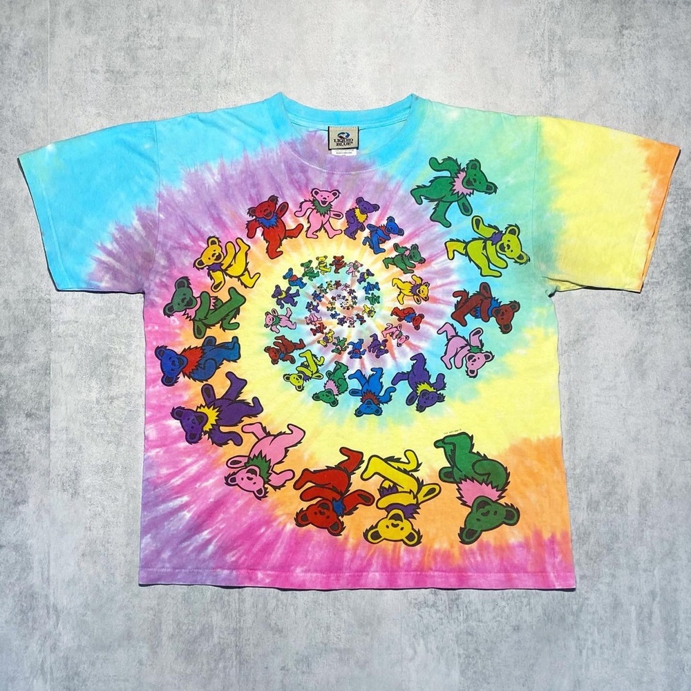 Vintage 90s 1995 Grateful Dead Spiral Bear Tee